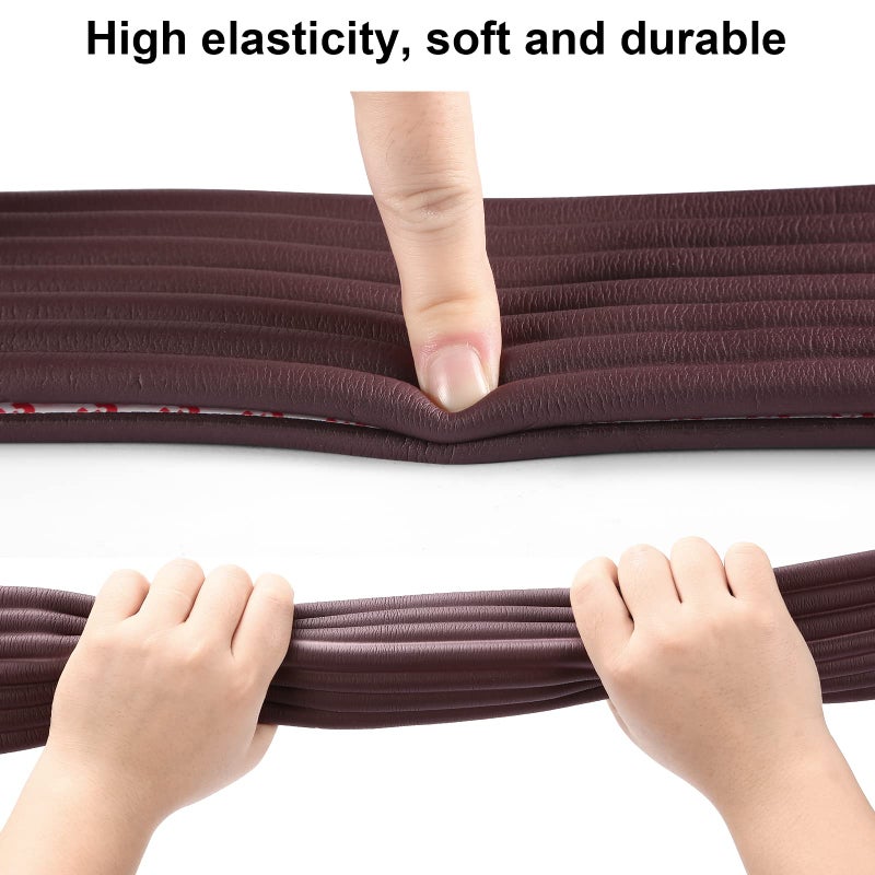 Dovesail Upgrade Baby Proofing Edge Corner Protector, 16.4ft Edge Guards Padding with 3M Adhesive, Extra-Wide Soft Rubber Foam Padding, Furniture,Sharp Edge Safety Corner Edge Bumper Guard- Brown - Image 4